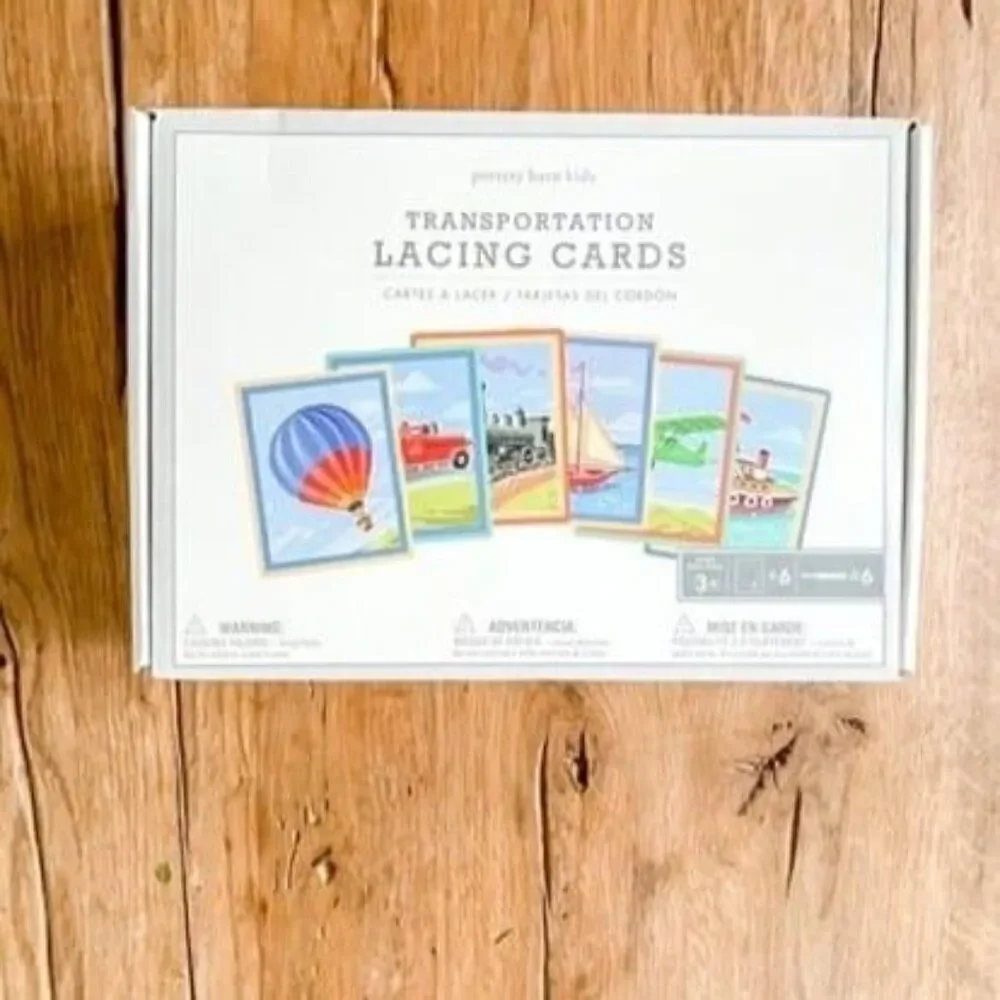 NEW! Pottery Barn Kids - Transportation Lacing Cards